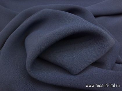 Плательная стрейч (о) синяя - итальянские ткани Тессутидея арт. 03-5133