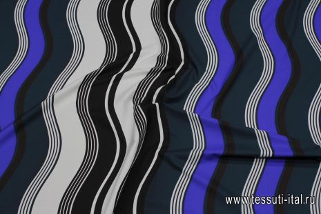 Хлопок (н) цветные стилизованные полосы - итальянские ткани Тессутидея арт. 01-7260