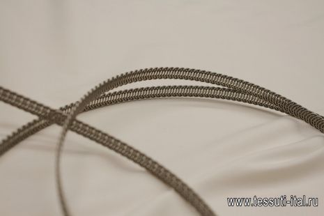 Кость корсетная спиральная металл серебро ш-1см - итальянские ткани Тессутидея арт. F-6291