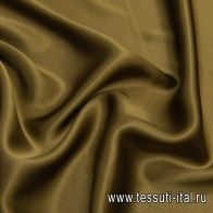 Шелк атлас (о) хаки - итальянские ткани Тессутидея арт. 10-2207