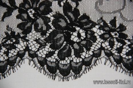 Кружево шантильи (о) черное ш-16см Sophie Hallette - итальянские ткани Тессутидея арт. 03-3552