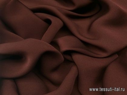 Крепдешин (о) темно-бордовый - итальянские ткани Тессутидея арт. 02-7758