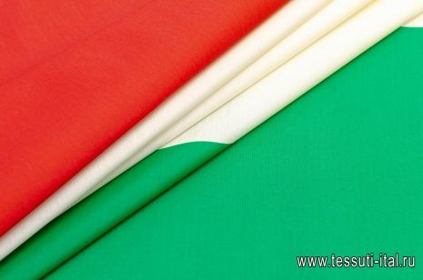 Тафта (н) красно-бело-зеленая - итальянские ткани Тессутидея арт. 03-5861