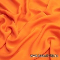 Крепжоржет (о) оранжевый - итальянские ткани Тессутидея арт. 10-1130