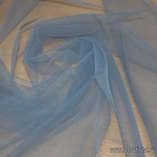Плательная сетка фатин (о) темно-голубая ш-150см - итальянские ткани Тессутидея арт. 03-3070