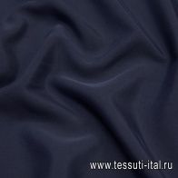 Шелк кади стрейч (о) темно-синий - итальянские ткани Тессутидея арт. 10-1930