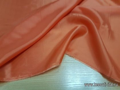 Подкладочная стрейч (о) оранжевая  - итальянские ткани Тессутидея арт. 08-0734