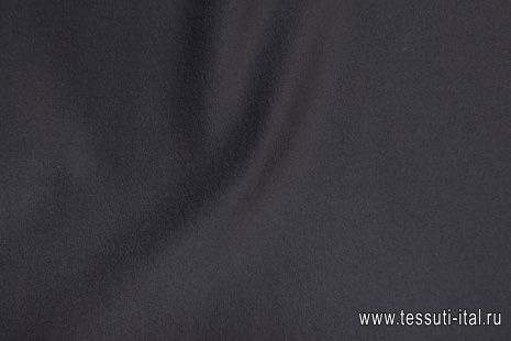 Пальтовая двухслойная (о) черная - итальянские ткани Тессутидея арт. 09-1841