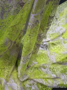 Кружевное полотно с люрексом (н) сиренево-салатовое Solstiss - итальянские ткани Тессутидея арт. 03-5390