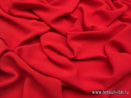 Плательная стрейч (о) красная - итальянские ткани Тессутидея арт. 03-5132