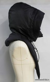 Деталь для верхней одежды капюшон черный - итальянские ткани Тессутидея арт. F-6518