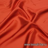 Подкладочная (о) красная с надписью - итальянские ткани Тессутидея арт. 08-1445