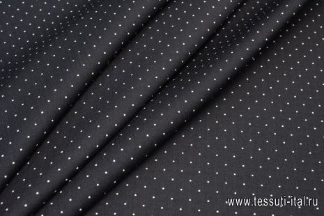 Костюмная дабл (н) серо-черная с вкраплениями - итальянские ткани Тессутидея арт. 05-3381
