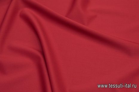 Костюмная стрейч (о) темно-красная - итальянские ткани Тессутидея арт. 05-4064