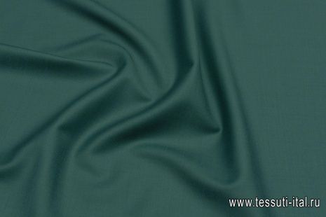Костюмная стрейч дабл фейс (о) темно-зеленая - итальянские ткани Тессутидея арт. 05-4377
