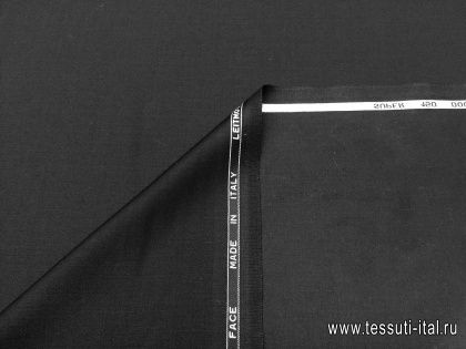 Плательная шерсть супер (о) Leitmotiv черная - итальянские ткани Тессутидея арт. 17-0063