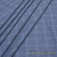Костюмная клетка (н) сине-голубая - итальянские ткани Тессутидея арт. 05-3377