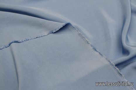 Шелк кади (о) голубой - итальянские ткани Тессутидея арт. 10-3521