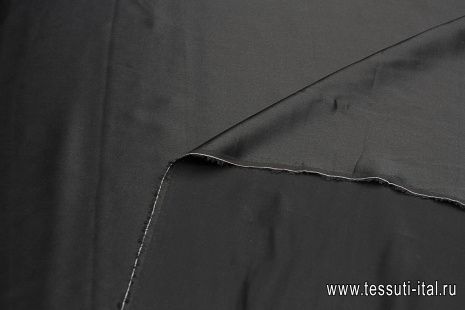 Шелк атлас (о) черный - итальянские ткани Тессутидея арт. 10-3179