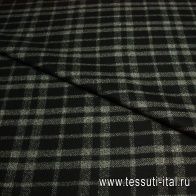 Костюмная клетка (н) черно-серая меланж ш-150см - итальянские ткани Тессутидея арт. 05-2121