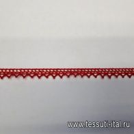 Тесьма макраме (о) красная ш-0,8см - итальянские ткани Тессутидея арт. F-4107