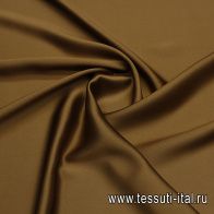 Шелк атлас (о) коричневый - итальянские ткани Тессутидея арт. 10-3655