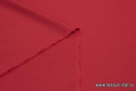 Костюмная стрейч (о) темно-красная - итальянские ткани Тессутидея арт. 05-4064