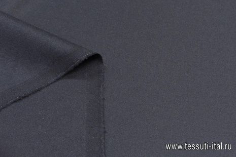 Костюмная  двухслойная (о) черная - итальянские ткани Тессутидея арт. 05-4237