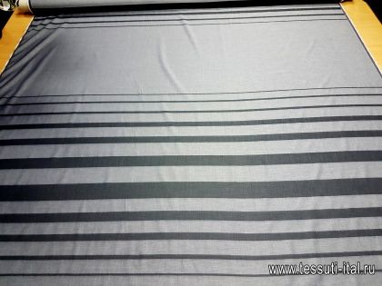 Сорочечная (н) серо-черная полоска - итальянские ткани Тессутидея арт. 01-3432