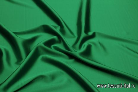 Шелк атлас стрейч (о) ярко-зеленый - итальянские ткани Тессутидея арт. 10-3320