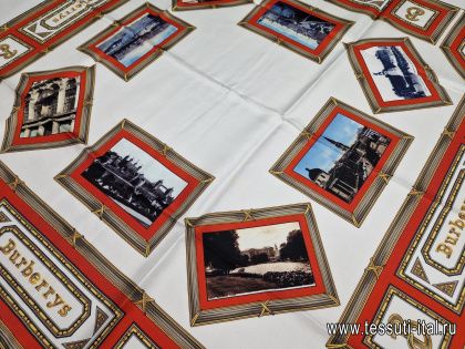 Шелк купон-платок 90*90см  - итальянские ткани Тессутидея арт. F-6186
