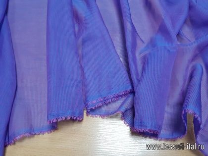 Шифон (н) сине-лиловая полоска - итальянские ткани Тессутидея арт. 03-4006