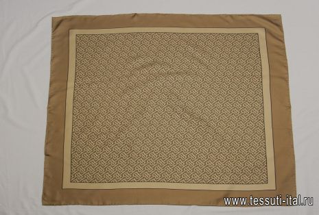 Шелк купон-платок 90*90см бежевый - итальянские ткани Тессутидея арт. F-6232