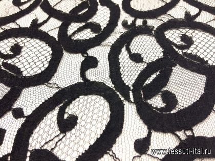 Кружево (о) черное Solstiss - итальянские ткани Тессутидея арт. 03-5048
