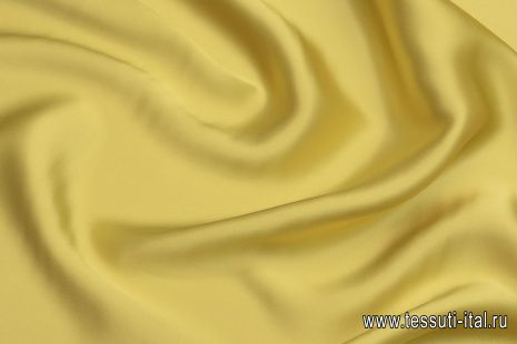 Шелк атлас (о) темно-лимонный - итальянские ткани Тессутидея арт. 10-2913