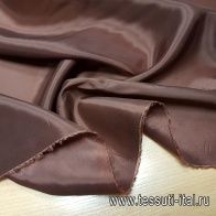 Подкладочная стрейч (о) коричневая  - итальянские ткани Тессутидея арт. 08-0753