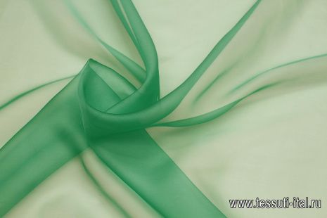 Органза (о) ярко-зеленая - итальянские ткани Тессутидея арт. 10-3470