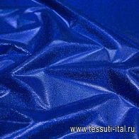 Плательная с галографическим напылением (о) ярко-синяя - итальянские ткани Тессутидея арт. 03-6594