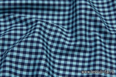 Сорочечная (н) сине-голубая клетка - итальянские ткани Тессутидея арт. 01-6148