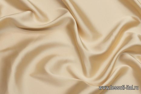 Шелк атлас стрейч (о) светло-бежевый - итальянские ткани Тессутидея арт. 10-2908