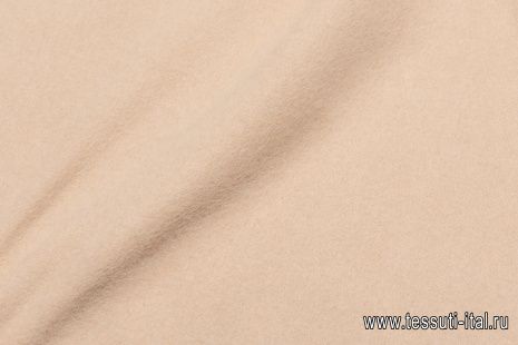 Пальтовая двухслойная дабл (о) розовая/бежевая - итальянские ткани Тессутидея арт. 09-1954