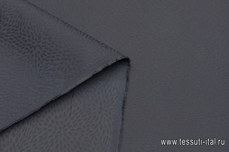 Хлопок фактурный костюмный (о) черный - итальянские ткани Тессутидея арт. 01-7018