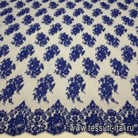 Кружевное полотно (о) ярко-синее Solstiss - итальянские ткани Тессутидея арт. 03-5427