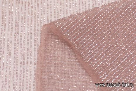 Сетка расшитая стеклярусом (о) антико - итальянские ткани Тессутидея арт. 03-6676