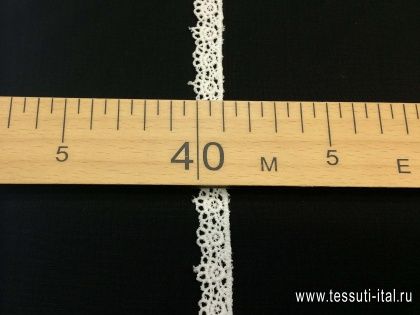 Кружево макраме (о) белое ш-1,5см - итальянские ткани Тессутидея арт. 01-4088