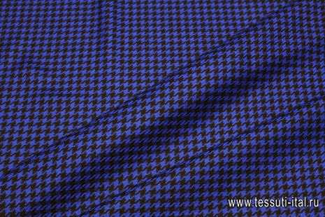 Костюмная (н) сине-черная гусиная лапка - итальянские ткани Тессутидея арт. 05-4707