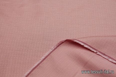 Лен с вискозой (о) розовый - итальянские ткани Тессутидея арт. 16-0941
