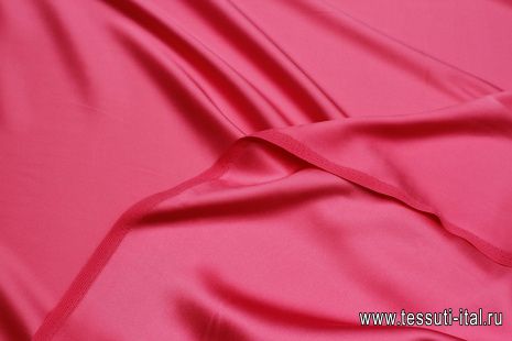 Шелк атлас дабл (о) ярко-розовый - итальянские ткани Тессутидея арт. 10-3563