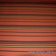 Трикотаж (н) черно-коричневая полоска - итальянские ткани Тессутидея арт. 12-0601