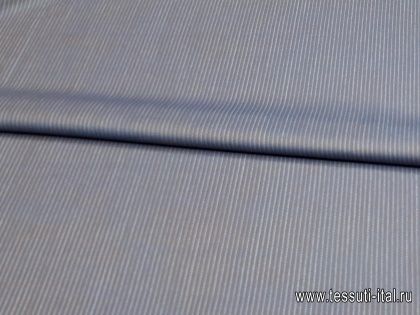 Костюмная (н) бежево-синяя стилизованная полоска - итальянские ткани Тессутидея арт. 05-2883